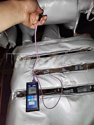 硫化系統保溫套冷面溫度